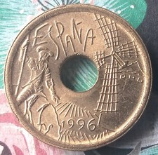 1996 Spain - 25 Pesetas coin -  "Castilla - La Mancha"