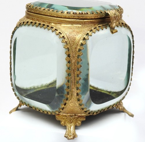 Antique ormolu beveled glass - antique,