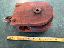 Vintage Wooden Pulley