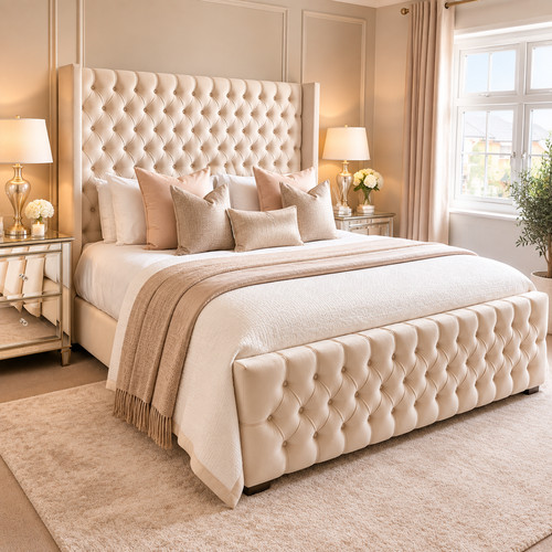 Ottoman storage panel bed - storage,
