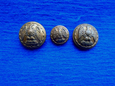 3 X ROYAL SCOTS GREYS BRASS