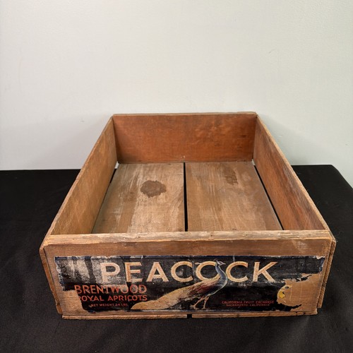 Antique wooden fruit crate - wooden,