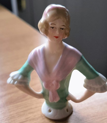 Vintage half pin cushion doll - pin,