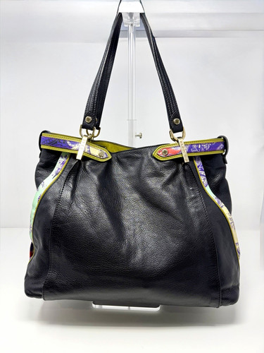 Etro black leather tote - etro,