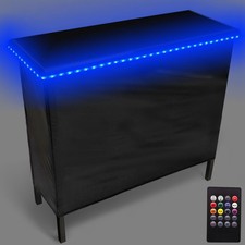 PartyLife New & Improved Portable Bar Table w/LED Lights, Wireless Remote, Fo...