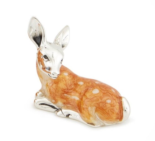 Saturno silver and enamel doe - saturno,