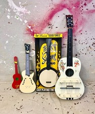 Vintage Assorted Set of 4 Plastic Guitar & Ukulele Collection Emenee  1950's