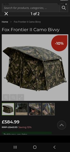 Fox frontier camo bivvy - camo,