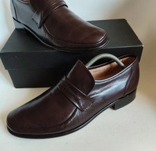 Grenson Masterpiece Brown Penny Shoes Loafers Men's UK 9 Bench Made