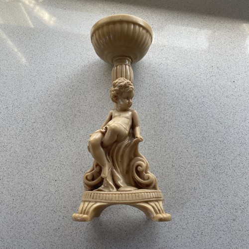 Vintage resin candle holder - resin,