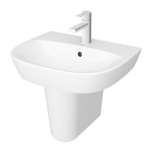 Vitra zentrum basin with - basin, semi