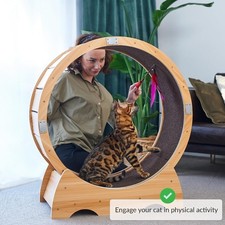 Cat Wheel Exercise Walking Treadmill Fun Furniture Stimulating Cat Toys