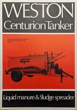 Original Weston Centurion Tanker Liquid Manure & Sludge Spreader Sales Brochure