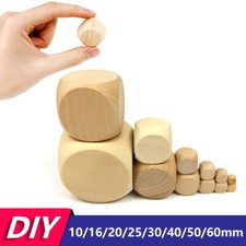 Blank wooden dice - blank,