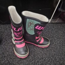 KIDS WULF SPORT MUD STOMPER WELLINGTON BOOTS MOTOCROSS MX PINK MULTIPLE SIZES