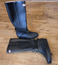Hunter women's black wellies/wellington boots size UK 4
