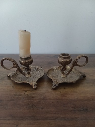 Pair decorative brass - pair,