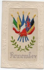 WW1 Patriotic Embroidered SILK