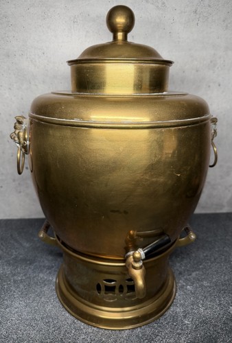 Antique russian brass samovar - russian,