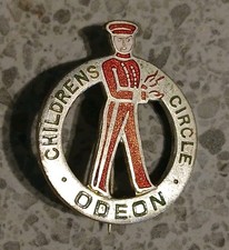 Good Example 1940's Children's Circle ODEON Cinema Club Enamel Pin Badge