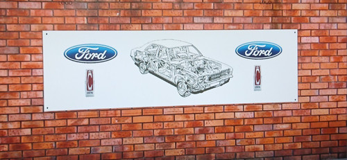 Ford cortina mk2 banner car - gt,