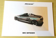 2012 McLAREN MP4-12C V8 SPIDER LAUNCH CUSTOMER PRINT IN PERFECT CONDITION.