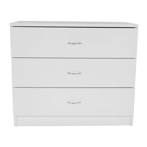 Drawer white wood chest - 3-drawer, of