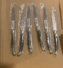 LAGUIOLE - Set of 6 Steak Knives grey sheath excellent quality items