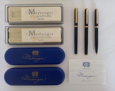 3 WH SMITH Messenger Pens,  2 Fountain Pens, 1 Ballpen With Boxes + Instructions