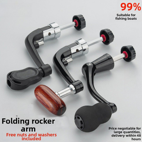 Folding reel handle zinc alloy - folding,