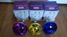 3x Coloured R95 E27/ES Screw Reflector Bulb/light/Disco Retro Spot Lights 75w