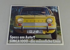 Brochure Simca 1000 L / LS /