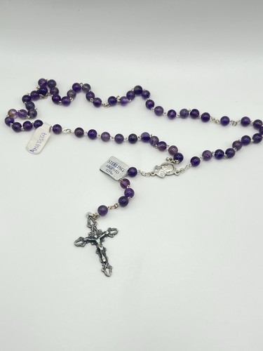 Made italy amethyst rosary - italy,