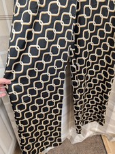 Lipsy Black & Gold Geometric Shirt Jumpsuit Size 10