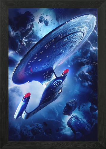 Starship enterprise framed - starship,