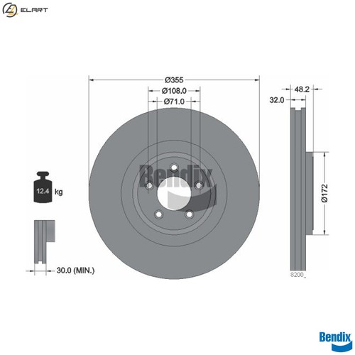 Brake disc bds1703hc for - brake,