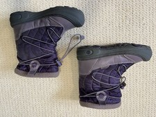 Girls Snow Boots Size 2, Purple