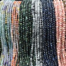 FACETED Round Beads 3mm - 15" strand - Various Gemstones, for Jewellery Making