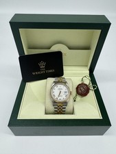 Rolex Datejust 16233 Bi Metal Porcelain Dial Gold Numerals 36mm