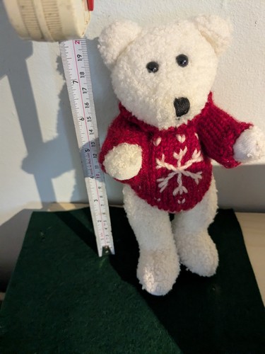 Plush polar bear with red - plush,