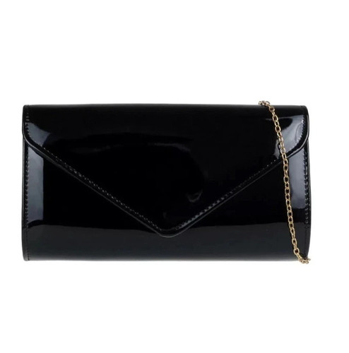 Ladies patent leather - leather, clutch