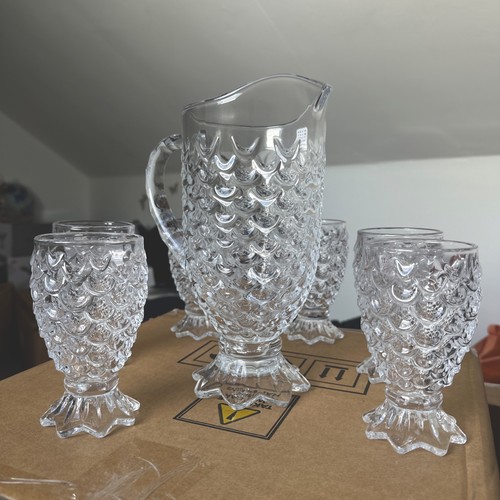 Glass pitcher 6cups set - &,