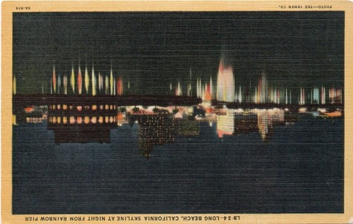 Long beach night from - beach, at