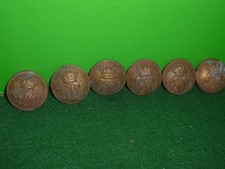 5 Victorian GPO General Post Office Large 25mm Gilt Buttons & 1 kings crown