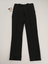 Clubclass Men's Edgeware Skinny Trousers Black Pockets Zip Hook & Eye Used F1