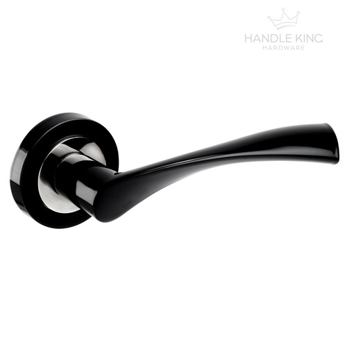 Black chrome door - black, handles
