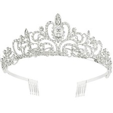 Silver Rhinestone Tiaras and