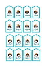 Jellycat Style Tag Label Edible Icing Sheet Cake Cupcake Topper Cake Decoration