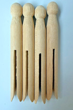 Traditional wooden dolly - traditional, pegs