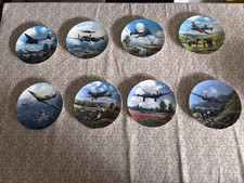 Royal Doulton Ltd Edition Job Lot 8 Collector Plates WW2 RAF plane Heroes of sky